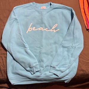 Pink Lily Blue Graphic Sweatshirt